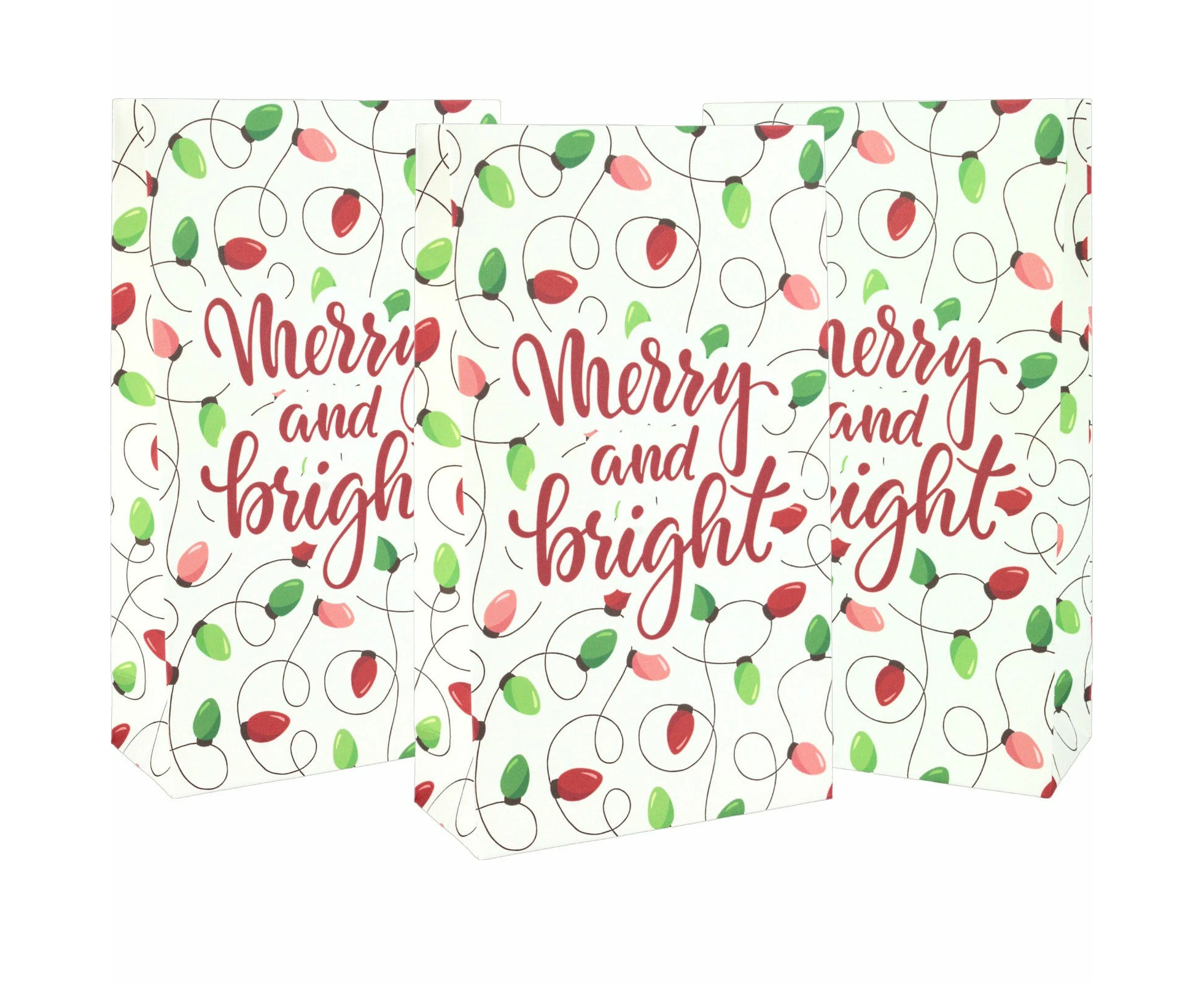 Merry And Bright Paper Lolly / Treat Bags (Pack of 6)