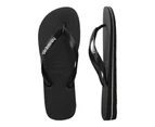 Havaianas | Rubber Logo Thongs Black/Glacial White