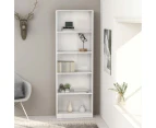 vidaXL 5-Tier Book Cabinet High Gloss White 60x24x175 cm Engineered Wood