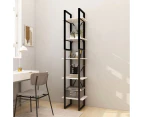 5-Tier Book Cabinet White 40x30x175 cm Pinewood