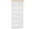 6-Tier Bookcase 80x22.5x170 cm Solid Wood Oak