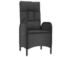 Outdoor Chairs 2 pcs Poly Rattan Black