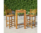 vidaXL 3 Piece Garden Bar Set Solid Wood Acacia