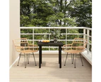 vidaXL 3 Piece Garden Dining Set Poly Rattan