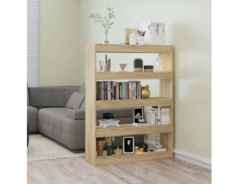 Book Cabinet/Room Divider Sonoma Oak 100x30x135 cm