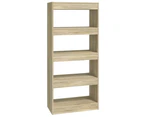 Book Cabinet/Room Divider Sonoma Oak 60x30x135 cm Engineered Wood