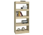 Book Cabinet/Room Divider Sonoma Oak 60x30x135 cm Engineered Wood