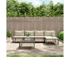 6 Piece Garden Lounge Set with Cushions Anthracite Poly Rattan