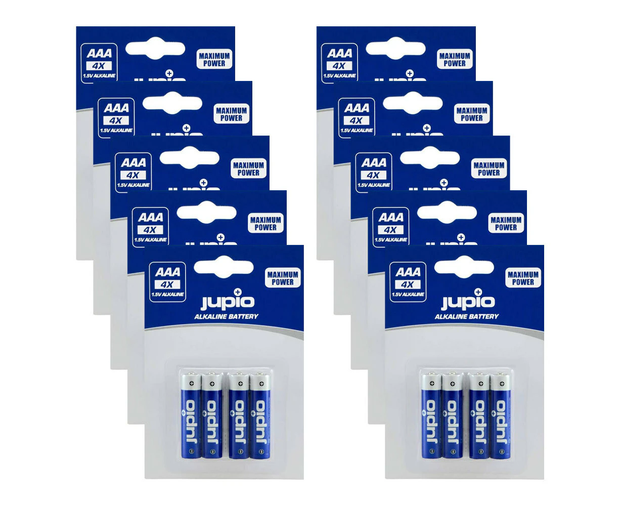 40pc Jupio Non-Rechargeable 1.5V Alkaline AA Batteries LR6 Maximum Power Blue