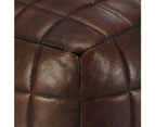 Pouffe Dark Brown 40x40x40 cm Genuine Goat Leather