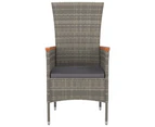 Garden Chairs with Cushions 4 pcs Poly Rattan Grey