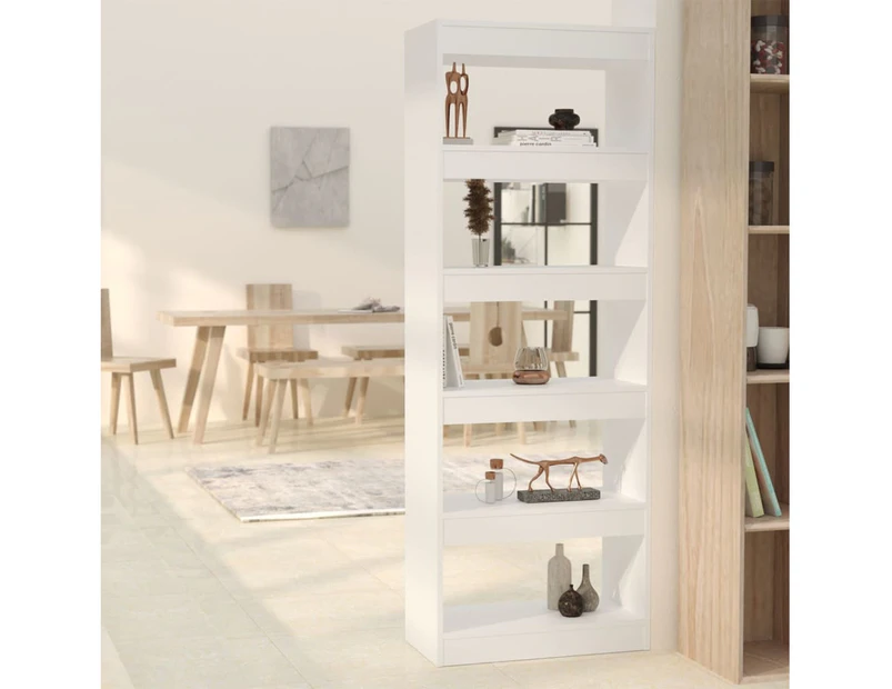 Book Cabinet/Room Divider White 60x30x166 cm Engineered Wood