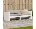 vidaXL Garden Sofa 3-Seater White 189x60x62 cm Solid Wood Pine