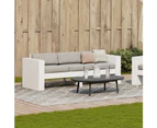 vidaXL Garden Sofa 3-Seater White 189x60x62 cm Solid Wood Pine