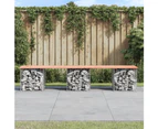 Garden Bench Gabion Design 203x44x42 cm Solid Wood Douglas