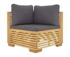 11 Piece Garden Lounge Set with Cushions Solid Teak Wood