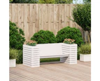 Planter Bench White 167.5x60x65 cm Solid Wood Pine