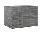 Garden Cushion Box PE Rattan 145x100x103 cm Grey