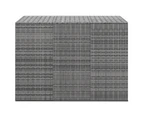 Garden Cushion Box PE Rattan 145x100x103 cm Grey