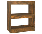 Book Cabinet/Room Divider Smoked Oak 60x30x72 cm