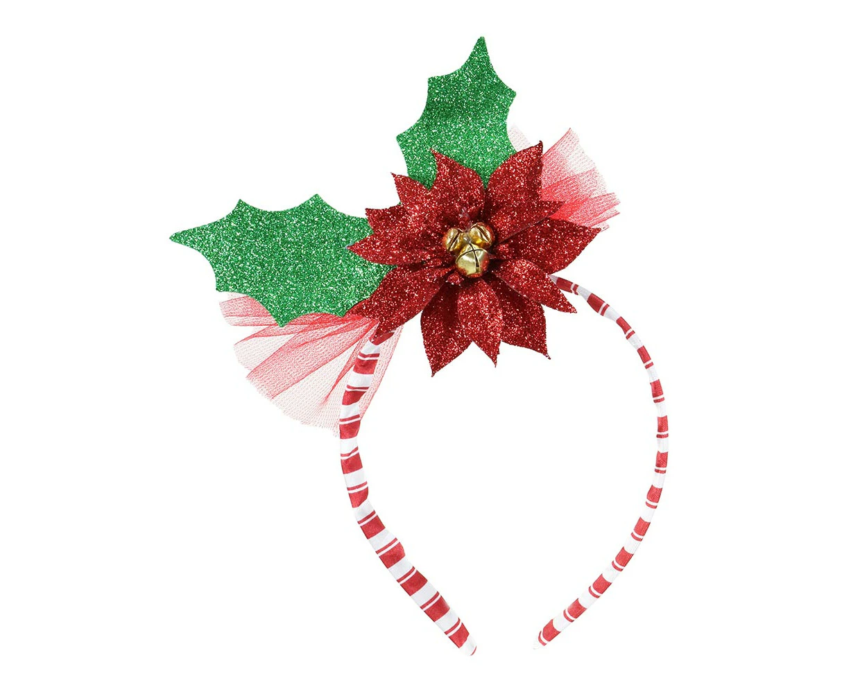 Poinsettia Holly Headband