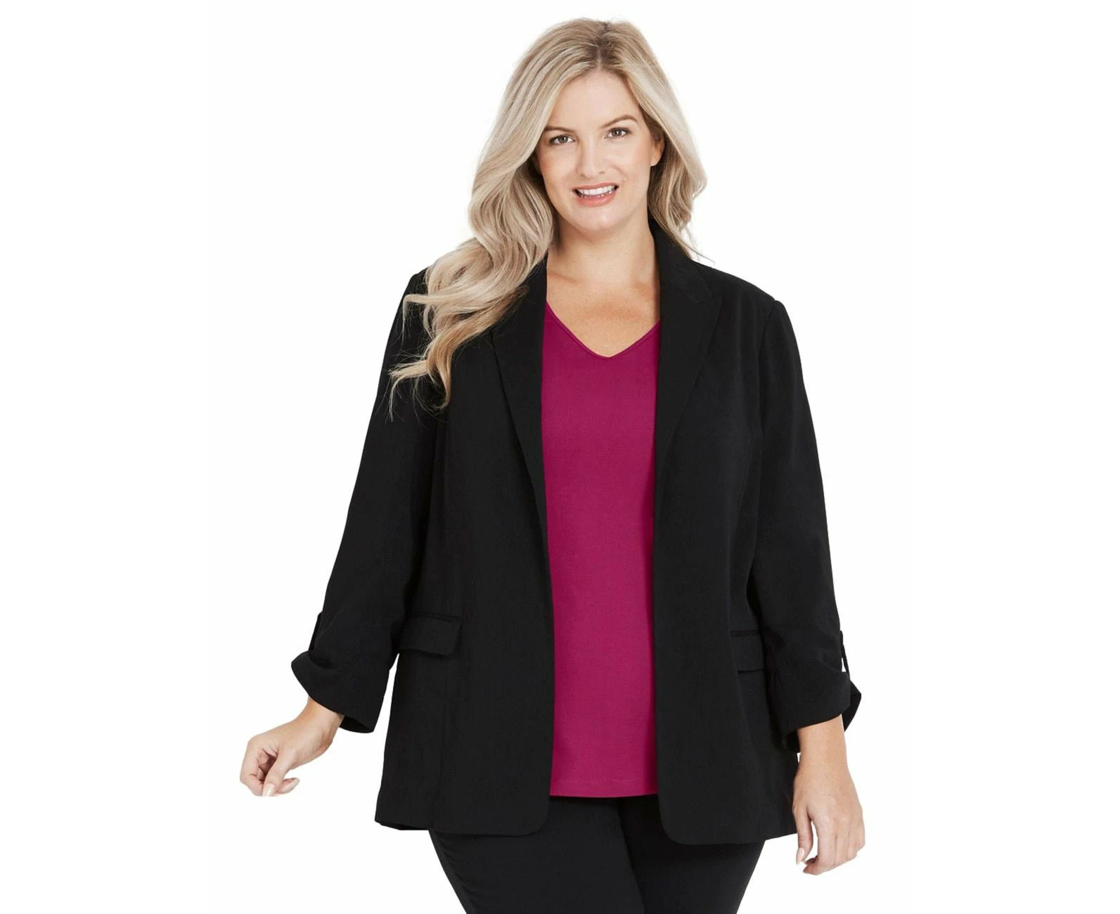 AUTOGRAPH - Plus Size - Womens Jacket -  Blazer Jacket - Black