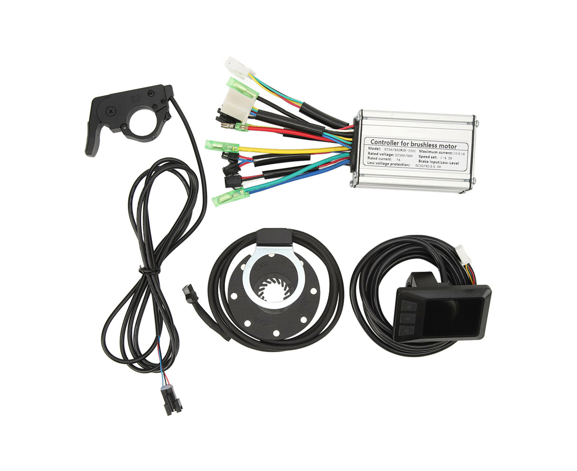 Electric Bike Conversion Controller Kit 250W Fast Heat Dissipation Protective Motor Controller Kit 36V 48V