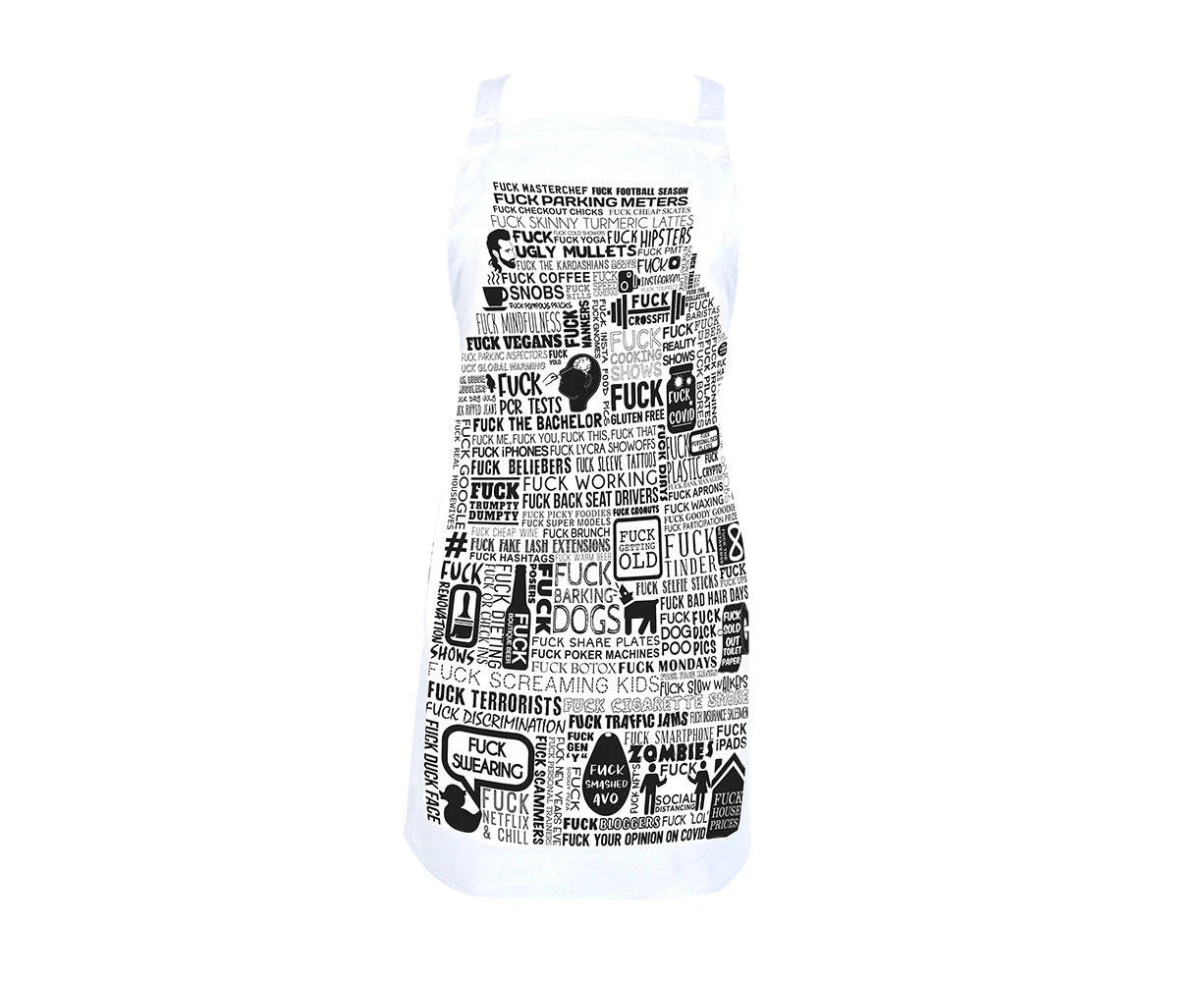 Annabel Trends Cotton Kitchen Apron Cooking/Baking One Size 60x80cm F Word