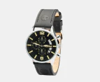 Timberland Men's 43mm Dress Sport Leather Watch - Black/Silver