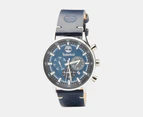 Timberland Men's 44mm Dress Sport Leather Watch - Dark Blue/Black/Silver