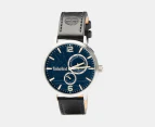 Timberland Men's 44mm Dress Sport Leather Watch - Blue/Black/Silver