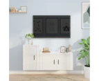 2 Piece TV Cabinet Set High Gloss White Engineered Wood