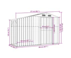 Garden Shed Brown 277x93x179 cm Galvanised Steel