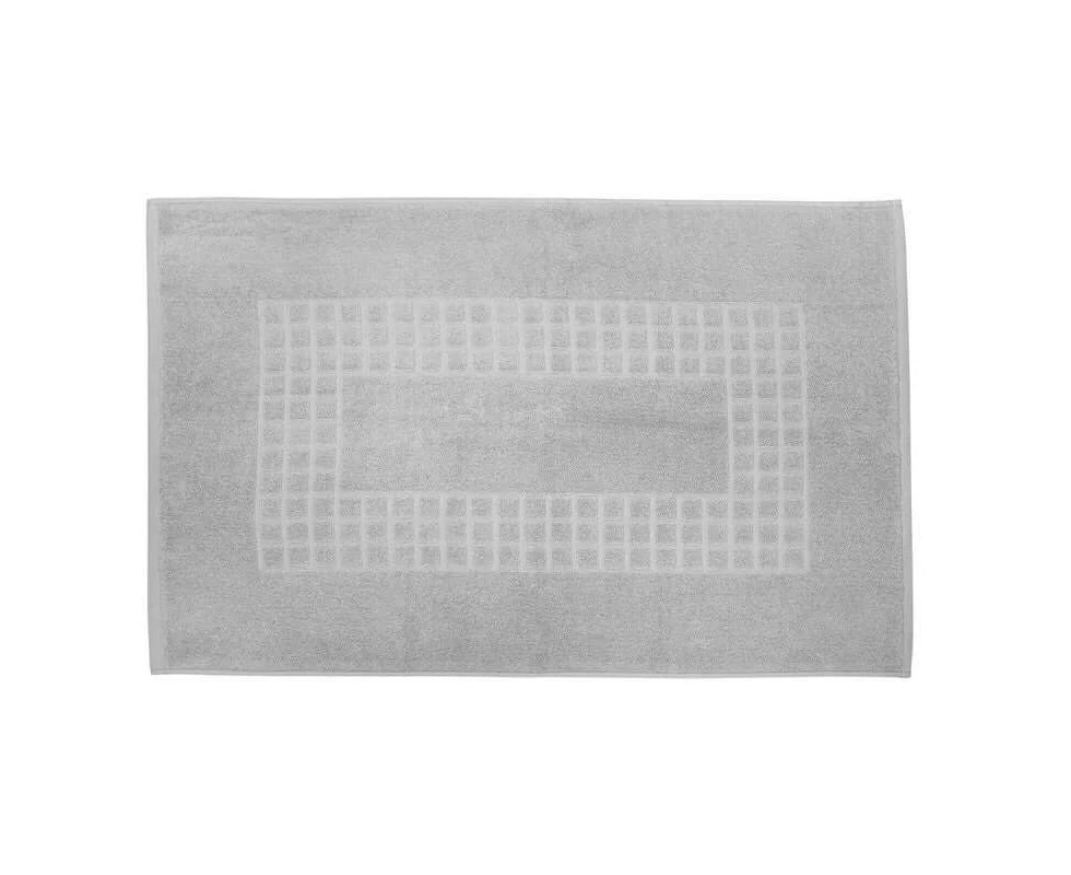 Microfiber Soft Non Slip Bath Mat Check Design (Grey)