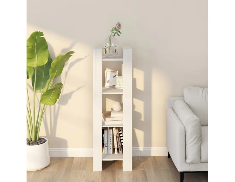 Book Cabinet/Room Divider White 41x35x125 cm Solid Wood Pine