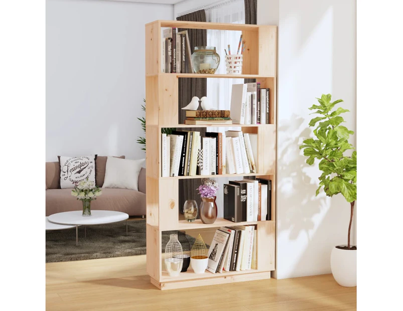 Book Cabinet/Room Divider 80x25x163.5 cm Solid Wood Pine