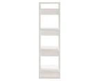 Book Cabinet/Room Divider White 41x35x125 cm Solid Wood Pine