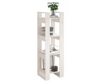 Book Cabinet/Room Divider White 41x35x125 cm Solid Wood Pine