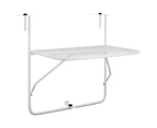 Balcony Table White 60x40 cm Steel