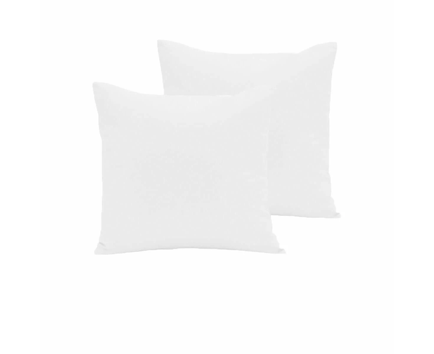 Pair Of  280Tc Polyester Cotton European Pillowcases White