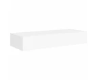 Wall-mounted Drawer Shelf White 60x23.5x10 cm MDF