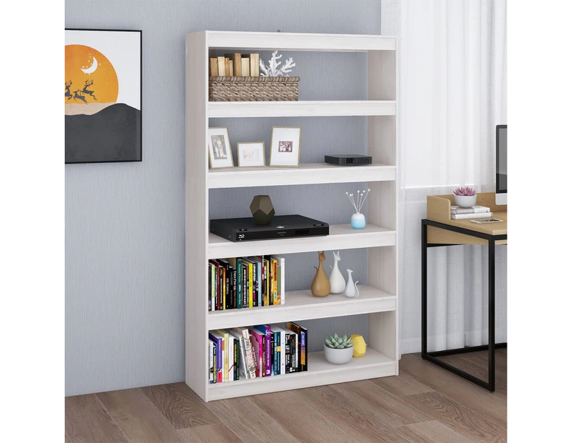 Book Cabinet/Room Divider White 100x30x167.5 cm Solid Pinewood