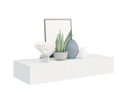 Wall-mounted Drawer Shelf White 60x23.5x10 cm MDF