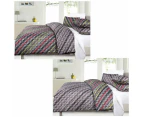 Hoxton Mutated Dna Reversible Quilt Cover Set - Queen