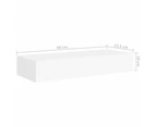 Wall-mounted Drawer Shelf White 60x23.5x10 cm MDF