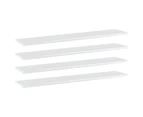 Bookshelf Boards 4 pcs High Gloss White 100x20x1.5 cm Engineered Wood