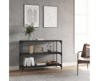 Book Cabinet Black 100x33x70.5 cm Engineered Wood and Steel