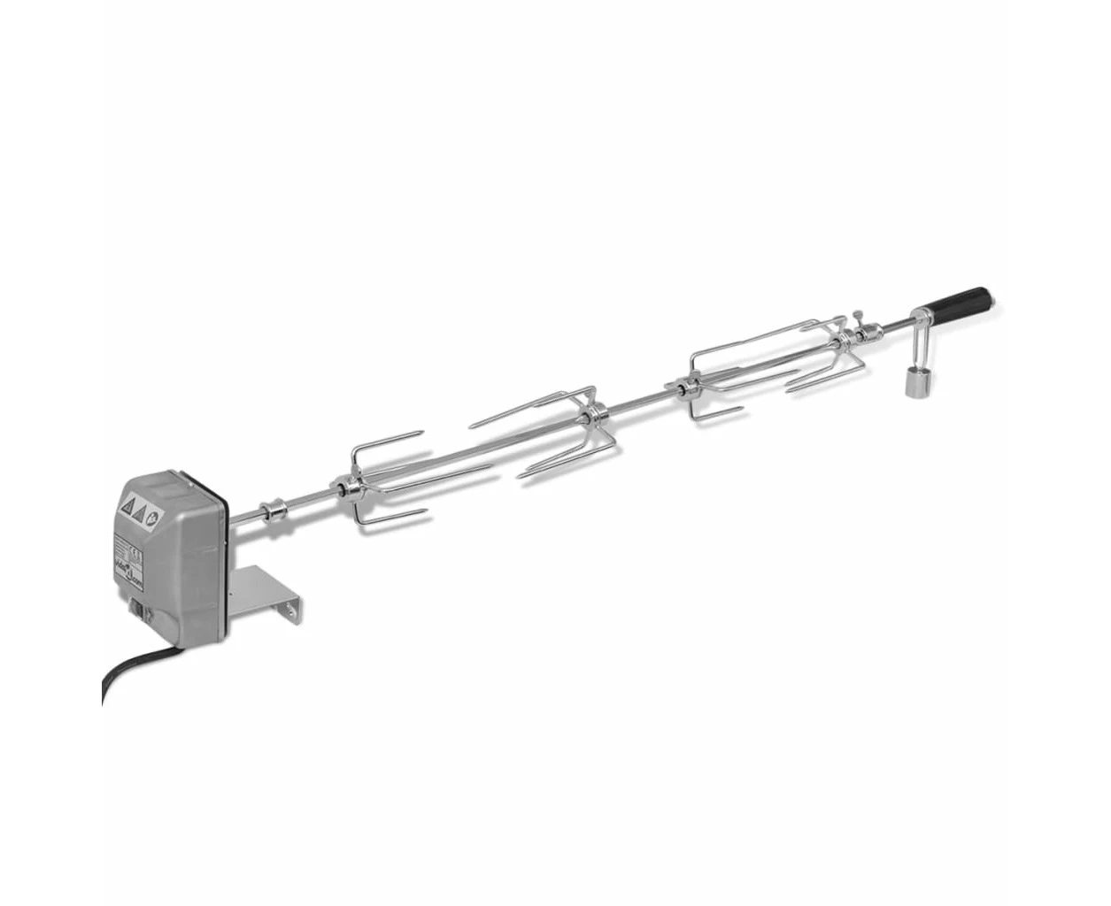 BBQ Rotisserie Spit with Motor Steel 1000 mm