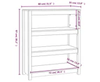 Book Cabinet 80x35x97 cm Solid Wood Pine