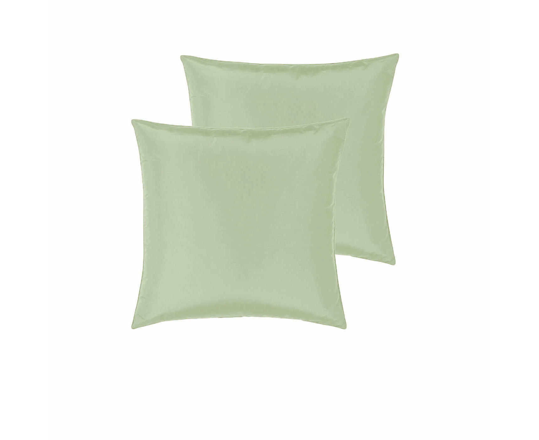 Peppermill Satin European Pillowcases ( Pair ) Moss